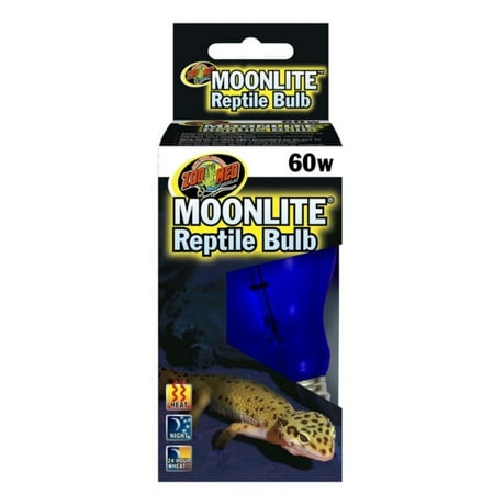 Zoo Med Moonlite Reptile Bulb - 60 Watt - Nighttime Heat & Viewing for Nocturnal Reptiles and Amphibians