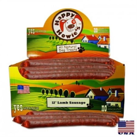 Happy Howie 50952134 Lamb Sausage for Dogs  12 in. Bulk -...