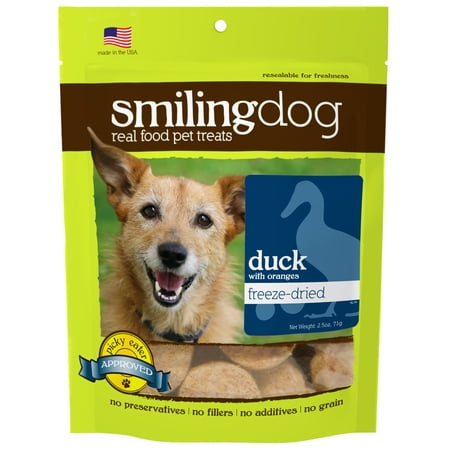 Herbsmith Smiling Dog Treats – Freeze Dried Raw Duck & Or...