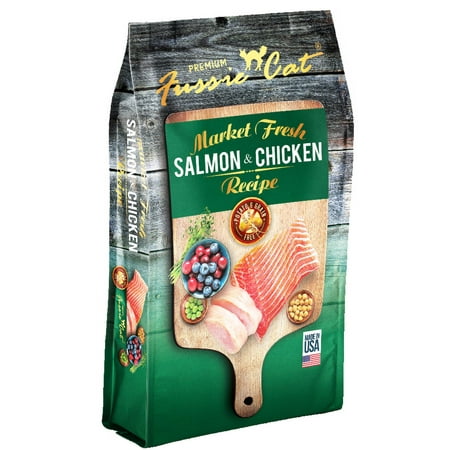 Fussie Cat Market Fresh Salmon & Chicken Dry Cat Food, Grain-Free, 4 lb