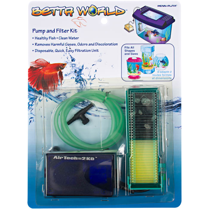 Penn-Plax Small World Aquarium Air Pump and Filter Kit  w...