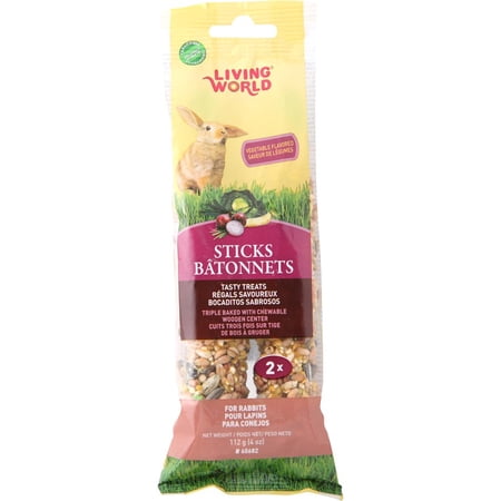 Living World Rabbit Sticks  Fruit Flavor  112 g (4 oz)  2...