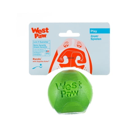 West Paw Zogoflex Echo Rando Small 2.5" Dog Toy Jungle Green