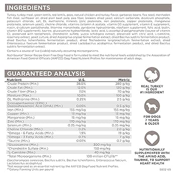 NutriSource Senior Grain Free Dry Dog Food - Turkey, Whitefish & Menhaden Fish Recipe - 26 lb Bag
