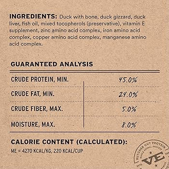 Vital Essentials Duck Mini Nibs Freeze-Dried Raw Dog Food, 14 oz