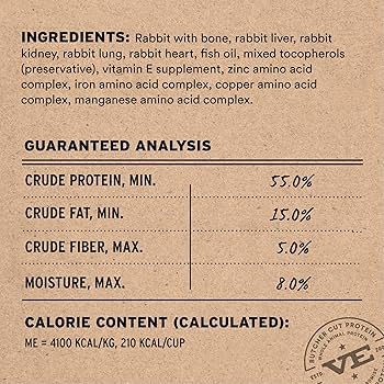 Vital Essentials Freeze-Dried Raw Rabbit Mini Nibs Dog Food, 25 oz