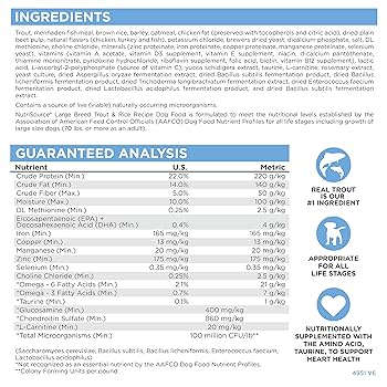 NutriSource Large Breed Trout & Rice Recipe Dog Food - 30 lb Bag