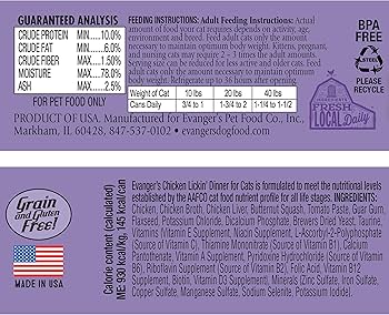 Evanger's Heritage Classic Chicken Lickin' Dinner - Wet Cat Food, 5.5 oz Can (Single or 24 Pack)