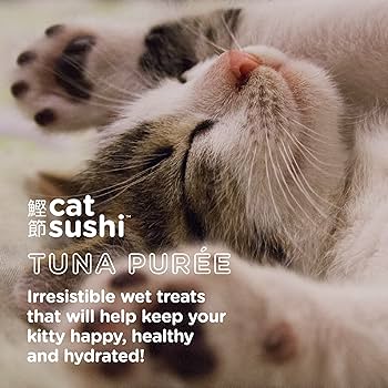 Cat Sushi Tuna Puree with Bonito Lickable Cat Treats - 2.1 oz / 4-Pack Option