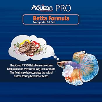 Aqueon Pro Betta Formula Pellets, 1.4 oz - Nutritious Fish Food for Betta & Small Tropical Fish
