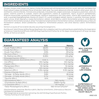 NutriSource Adult Chicken & Rice Formula Dry Dog Food, 30 lb