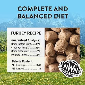 Northwest Naturals Freeze Dried Turkey Cat Food, 11 oz - Raw, Grain-Free Diet