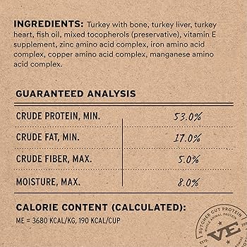 Vital Essentials Freeze-Dried Raw Turkey Mini Nibs Dog Food, 25 oz