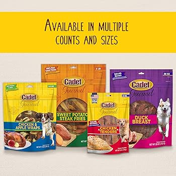 Cadet Gourmet Sweet Potato Steak Fries Dog Treats, 2 lb - Healthy, Natural, Single Ingredient