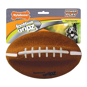 Nylabone Power Play Football Gripz Dog Toy, Large, 8.5-inch
