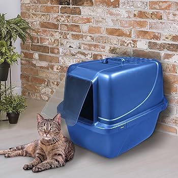 Van Ness Extra Giant Enclosed Cat Pan with Odor Door - Blue CP7