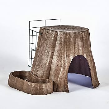 Kaytee Tree of Life 3-in-1 Accessory - Large Small Pet Habitat, Hideout, Food Dish