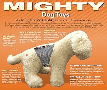 Mighty Dragon Red Plush Dog Toy Squeaker Durable Tough Interactive Play