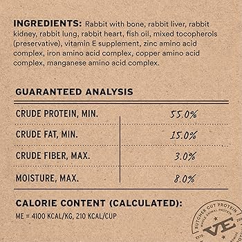 Vital Essentials Freeze-Dried Raw Rabbit Mini Nibs Cat Food, 12 oz