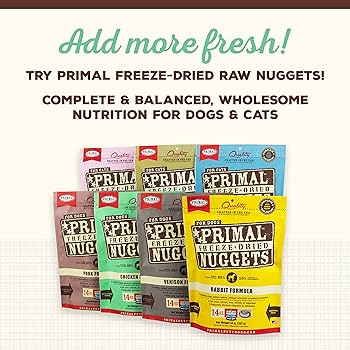 Primal Cupboard Cuts Freeze Dried Raw Toppers - Chicken - Dog & Cat Food - 18 oz