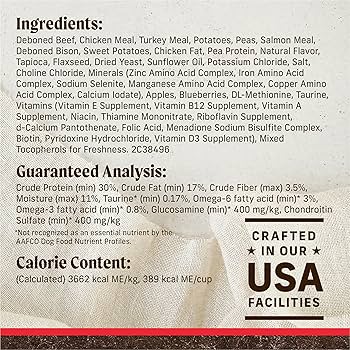 Merrick Grain Free Adult Dry Dog Food, Bison, Beef & Sweet Potato Recipe, 22 lb Bag
