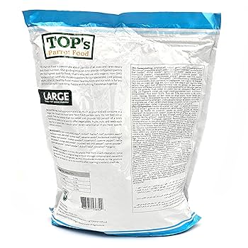 TOP's Parrot Food Pellets - Hookbill Formula, All Sizes, Organic, 4 lb Bag
