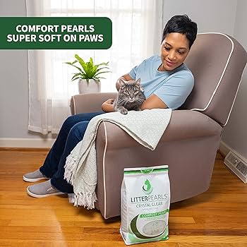 Litter Pearls Crystal Clear Unscented Cat Litter, Non-Clumping, 7 lb Bag