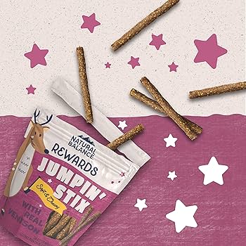 Natural Balance Jumpin' Stix Venison Dog Treats, Grain-Free, 10 oz