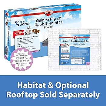 Kaytee Open Living 60" x 30" Replacement Liner - Waterproof Cage Liner for Guinea Pigs, Rabbits, and Small Pets
