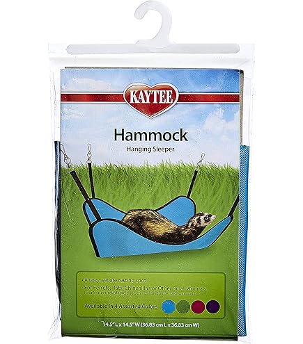 Kaytee Cozy Hammock - Small Animal Hanging Sleeper - Plush Fleece Liner for Ferrets, Guinea Pigs, Rats & Other Pets
