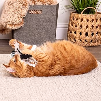 SmartyKat Instincts HappyNip Zingy Zebra Feathered Cat Toy - Catnip & Silvervine