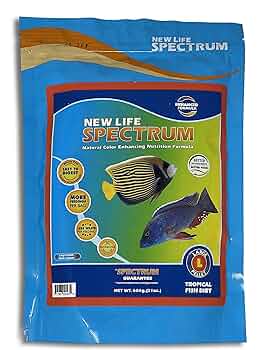 New Life Spectrum Large 3mm Fish Food Pellets - Color Enhancing, Fresh & Saltwater, 600g