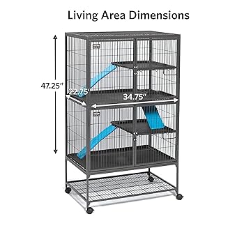 MidWest Ferret Nation Double Unit Cage - 36" x 25" x 62.5" - Model 182