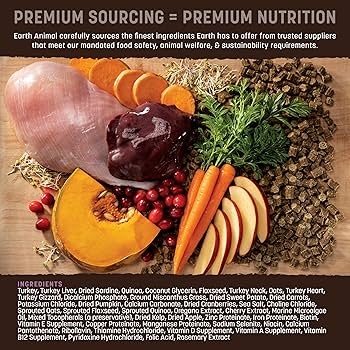 Earth Animal Wisdom Air Dried Dog Food - Turkey Recipe, All Life Stages, 2 lb Bag