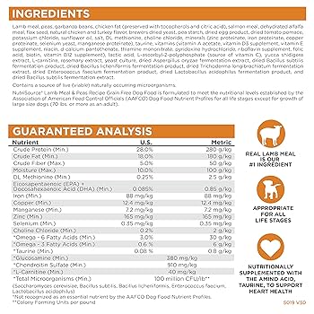 NutriSource Grain-Free Lamb Meal & Peas Dry Dog Food, 15 lb Bag