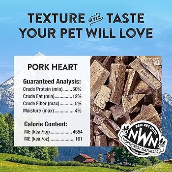 Northwest Naturals Raw Rewards Freeze-Dried Pork Heart Treats - 3 oz Dog & Cat Treats