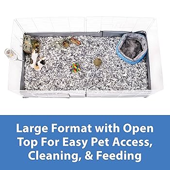 Kaytee Open Living Habitat - 60" x 30" - Rabbit/Guinea Pig Cage - 12.5 sq ft