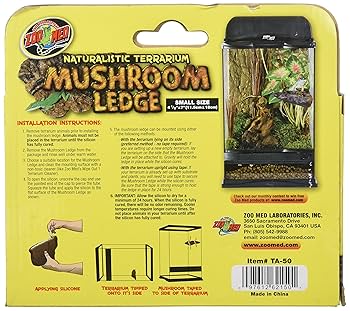 Zoo Med Mushroom Ledge Small - Naturalistic Terrarium Elevated Perch, 7" x 4.5"