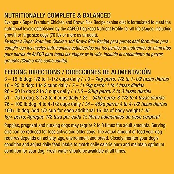 Evanger's Super Premium Chicken with Brown Rice Dry Dog Food - 4.4 lb Bag