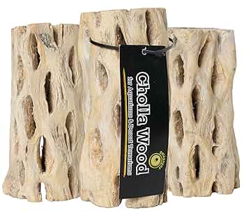 Galapagos Cholla Wood Branches - 6 Inch, 3-Pack - Natural Aquarium & Terrarium Decor