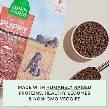 Open Farm Grain-Free Puppy Food, Salmon & Sweet Potato Recipe, Dry Dog Food, 4 lb Bag