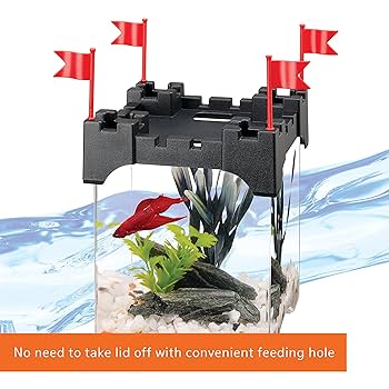 Aqueon Betta Castle Aquarium Kit - Black - 0.5 Gallon Tank