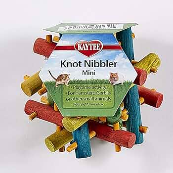Kaytee Mini Nut Knot Nibbler Small Animal Chew Toy Hamster Gerbil Safe Wood