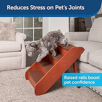 PetSafe CozyUp Folding Wood Pet Steps - Dog & Cat Stairs - Lightweight & Durable