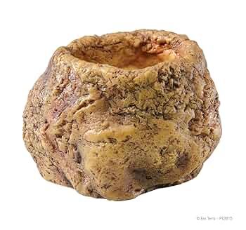 Exo Terra Snake Bowl - Reptile Water Dish - Natural Rock Finish