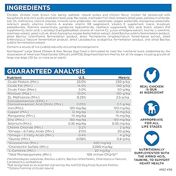 NutriSource Large Breed Adult Chicken & Rice Formula Dog Food 26 Lbs