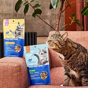 Ark Naturals Kiss Me-Ow Cat Dental Chews - Cleaning Tuna Flavor - 3 oz Bag