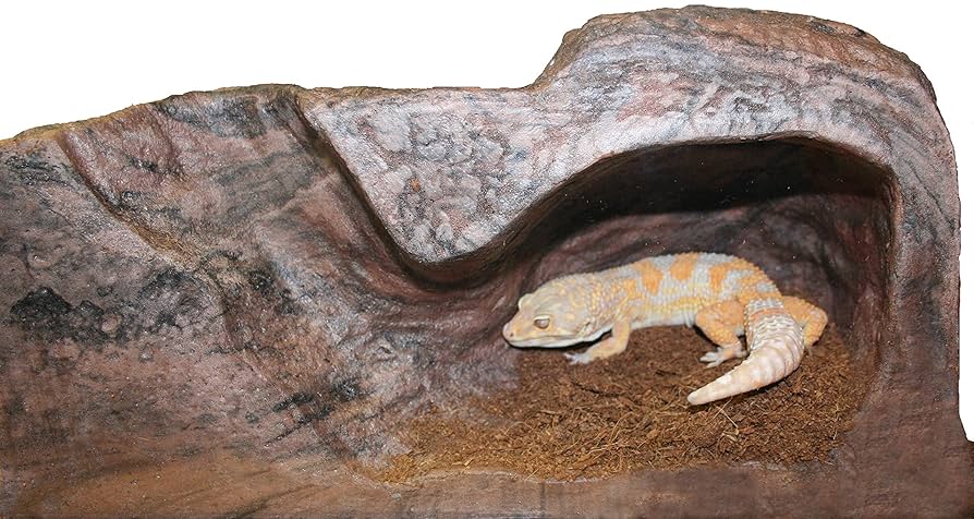 Habi-Scape Large Reptile Burrow - Mojave - 13.5 x 6.75 x 6.5 inch - for Bearded Dragons, Geckos, and other Reptiles
