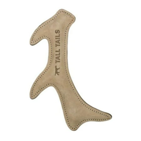 Tall Tails Natural Leather Antler Dog Toy - 11 Inch, Fetch & Tug Fun