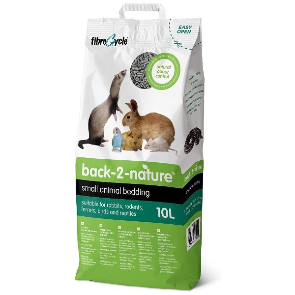 Back-2-Nature Small Animal Bedding & Litter - 10L Recycled Paper Pellets
